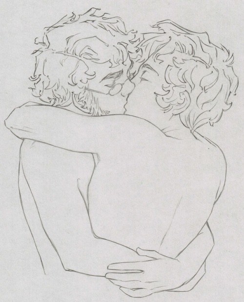 Virago Art Challenge 2018: Day 30Sexy Enjolras and Combeferre.  You see, I do know what you guys rea