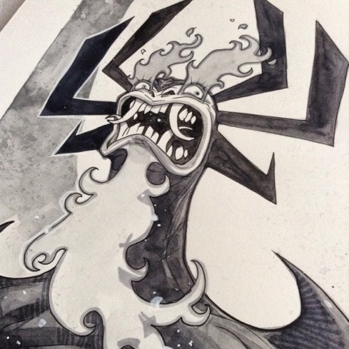 rogercruzhq:Samurai jack/aku/work in progress