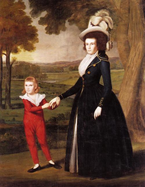 Portrait of Mrs. Mosley and her son by Ralph Earl, 1791