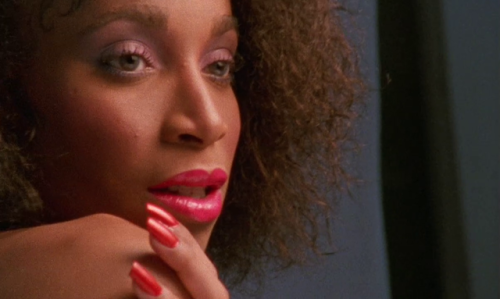365filmsbyauroranocte:Octavia Saint Laurent in Paris is Burning (Jennie Livingston, 1990)