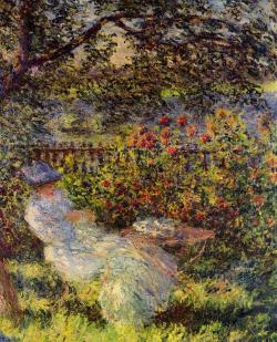 claudemonet-art:  Alice Hoschede in the Garden, 1881 Claude Monet 