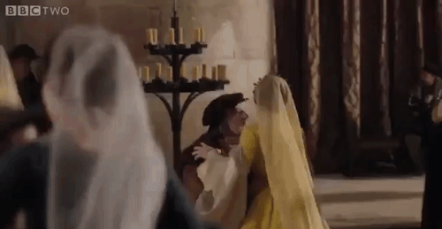 english-history-trip:Dancing “La Volta” in Tudor FilmsThe Sword and the Rose (1953) - Mary Tudor and