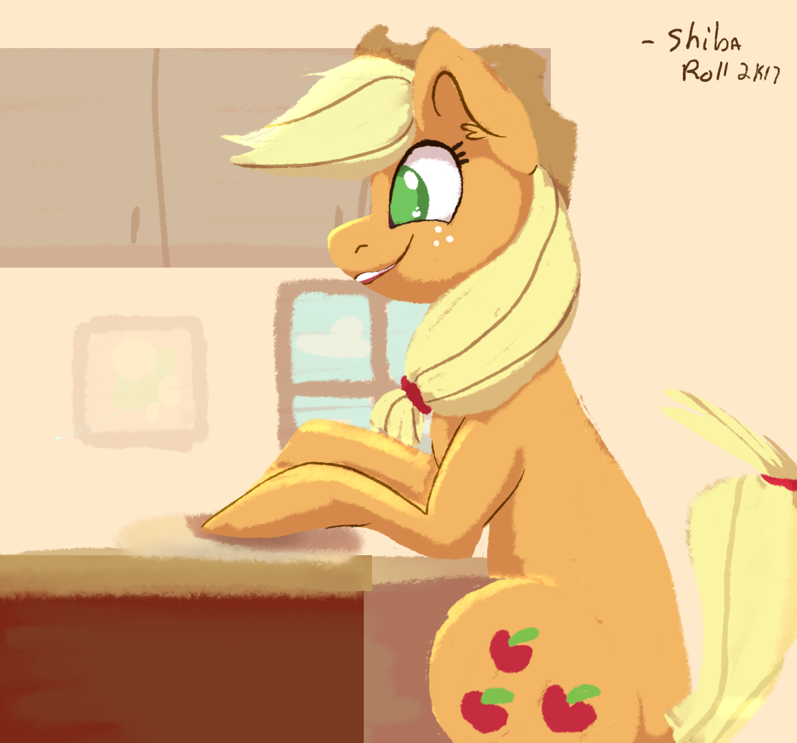30minchallenge:I wonder what Applejack plans to do with all those pancakes pies.