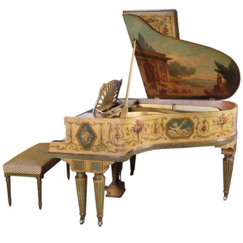 Painted Baby Grand &ldquo;Gaveau&rdquo; Piano with Player (1911-1912)