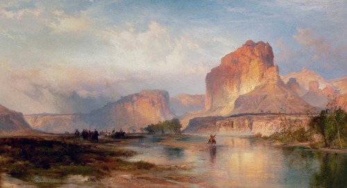 THOMAS MORANThe Cliffs of Green RiverOil on Canvas 