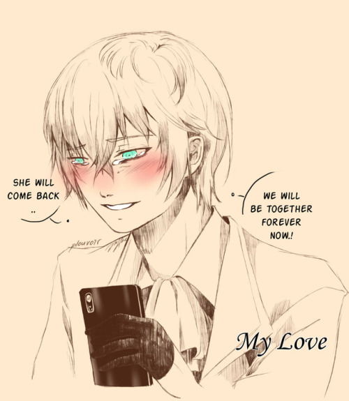 plouvoir:  Based on 10th day v route. Ray’s last call with twist at the end. This boy succed steal all of my friends heart who’s playing v route lol.