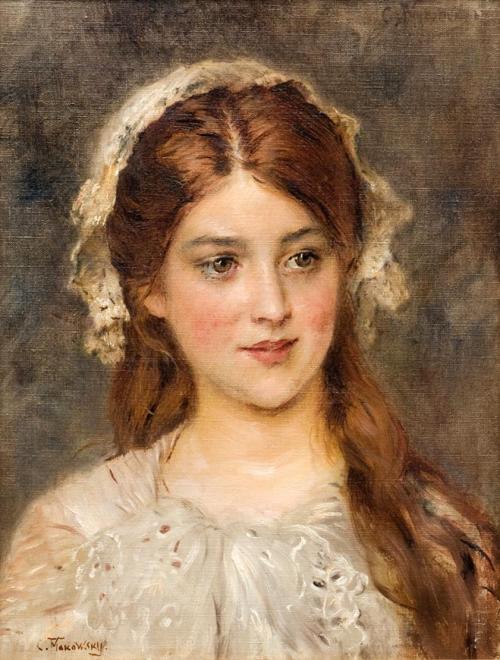 Portrait of a Young Girl - Konstantin Makovsky