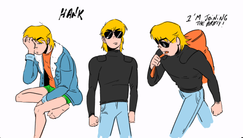 just a bunch of long hair hank I drew a couple months back… I messed up brock Im sorry _____ 