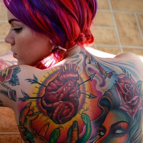 azerann:  Congrats to my lovie @donyx_sgh she went thru some major ink slinging for her #35hourtattoo by her artist @smarshalltattoo he was just crowned 👑👑👑 #inkmaster #inkmaster4 #livefinale  #welldeserved #amazingtattoo #humancanvas #inkskin