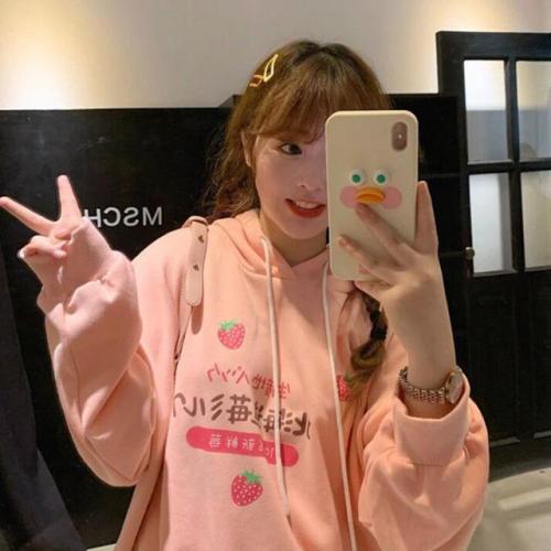 Cute Japanese Strawberry Print Hoodie starts at $39.90 ✨✨✨ I like this one. What about you? 