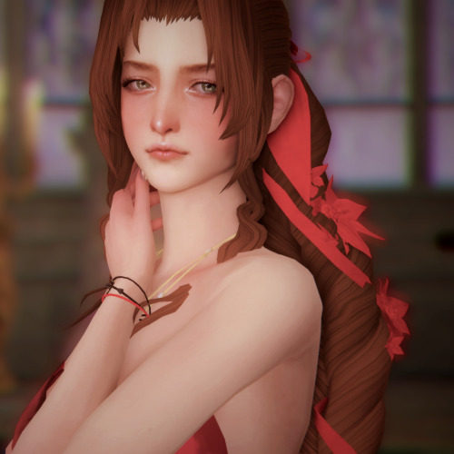 Maylily — ♥ Credit ♥ Aerith Hair by. @raccoonium Aerith Set...