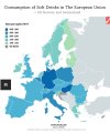 Consumption of Soft Drinks in the European Union. [+UK, Norway and Switzerland] ~ In 2019, 🇩🇪Germany was the country that consumed the most soft drinks per capita, followed by 🇭🇺Hungary. 🇪🇪Estonia was the country that consumed the least.
by...