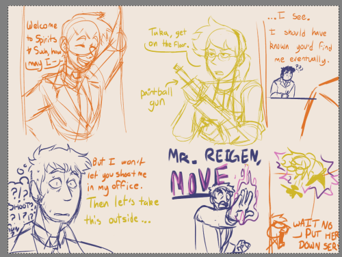 Arataka And Kimiko Have A Long Standing Paintball War That Serizawa Was Not Informed Of. (Or: How Serizawa