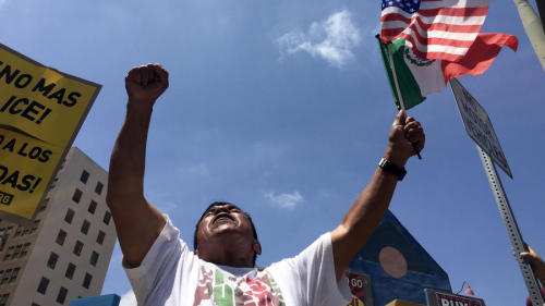 May Day in L.A. Thousands of people took to the streets in the annual May Day marches in downtown Lo