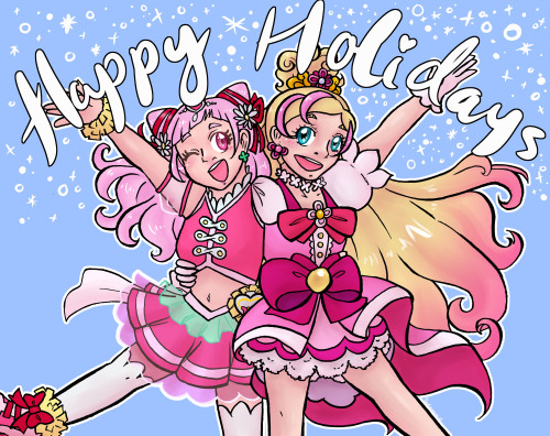 peachsupreme64:Happy Holidays to @pahsmina​!Here’s two happy pink cures just for you! I also include