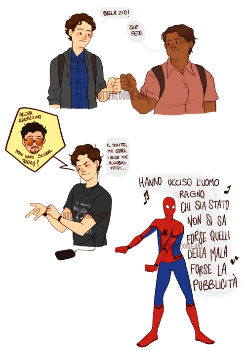 buttercookie-art:Song Spidey is flossing to is this and it’s about Spiderman’s death lol