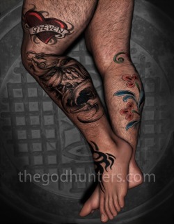 &ldquo;Jeff&rsquo;s Tattoos 3&rdquo; Prints available @ www.thegodhunters.com digital image, 2017