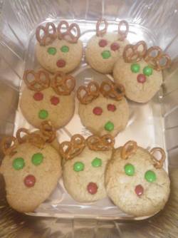 This year’s batch of reindeer cookies