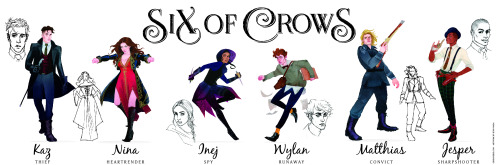 lbardugo:We’ll be giving away this limited edition Six of Crows poster by kevinwada  at my SDCC sign