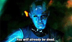 dangerouswomandeluxe:  Karen Gillan as Nebula in Guardians of the Galaxy 