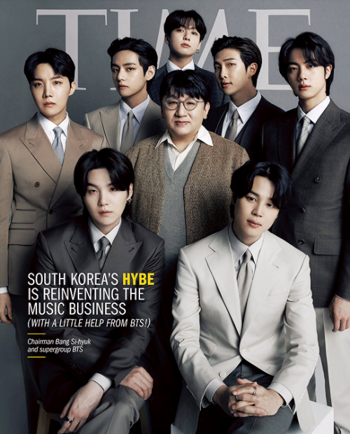 flytomyroom:BTS &amp; BANG SHI-HYUK© Hong Jang Hyun // TIME Magazine (March, 2022)