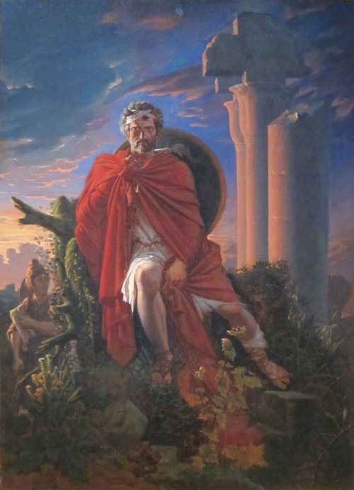 Marius Meditating on the Ruins of Carthage, Pierre-Nolasque Bergeret, 1807