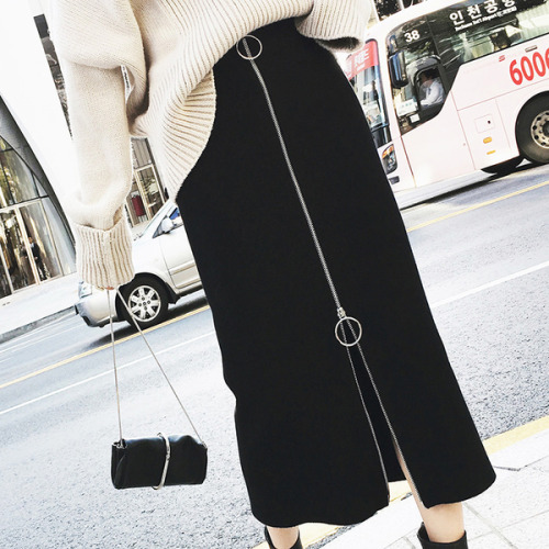 A-Lined Knitted Maxi Skirt
