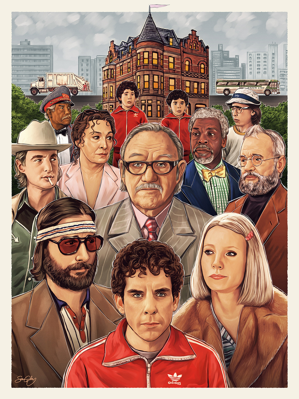 pixalry:  Wes Anderson Tributes - Created by Sam Gilbey
