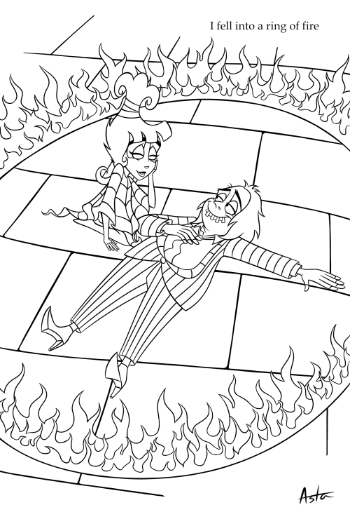 asta-may: Love is a burning thing!Inspired by Johnny Cash’s Ring of Fire and those Beetlejuice