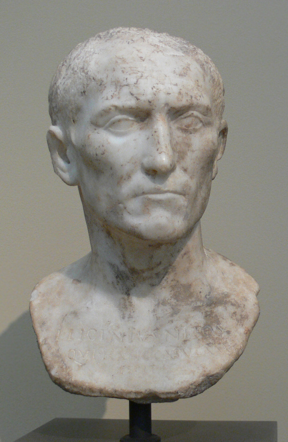 lionofchaeronea:Bust of a Roman Imperial statesman named L. Licinius Nepos, a contemporary
