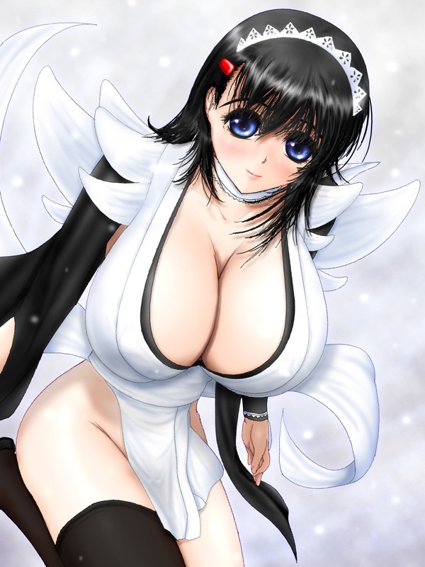 stryke62:  request: busty maid with blue eyes and black hair for: distant-arcana