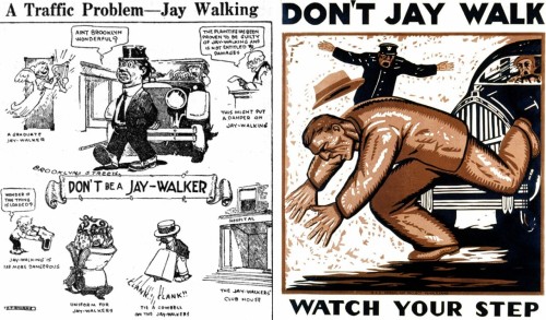 Anti jaywalking advertisements from the 1920s, from this fascinating article: www.vox.com/201