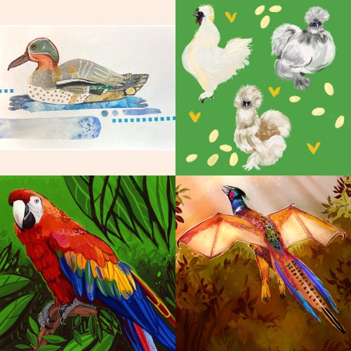 autodiscothings:The 31 days of @birdtober is done!I drew -and in some cases, decoupaged and felted- 