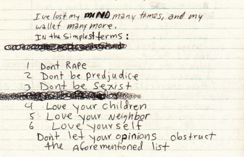 kurt cobain-‘isms’‘I’ve lost my MIND many times, and my wallet many more. In the simplest terms:1. D