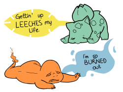 mila-kun:Honestly i just wanted to draw sleepy/tired pokemon. The puns just came randomly.