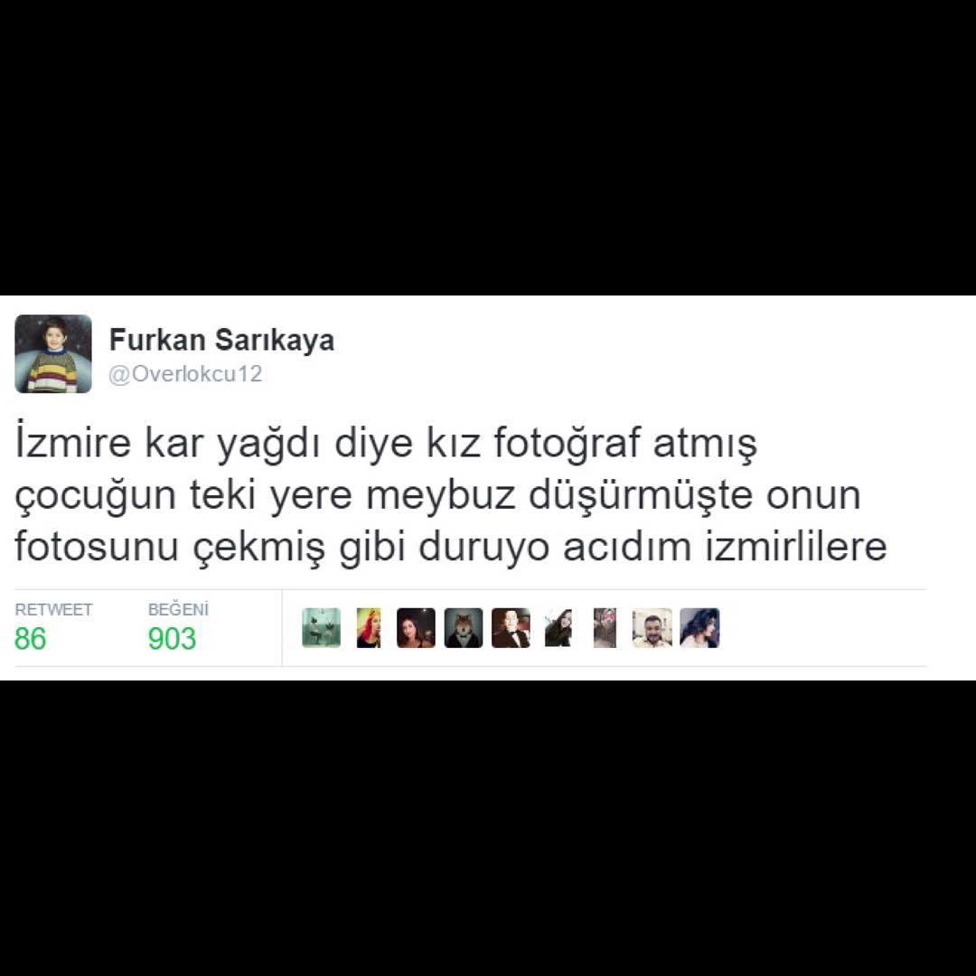 İzmire kar yağdı diye kız...