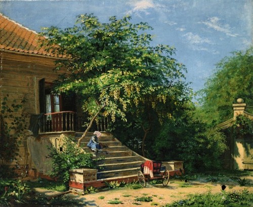 Garden Stair by the Blege Pond, Frants Diderik Bøe (1820-1891)