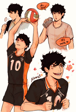 noranb-artstuffs:Um kagehina lovechild guys (cough I don’t even know how this happened I just blame this