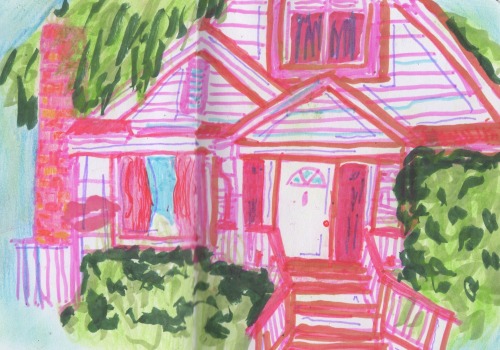 allmymetaphors: im gonna get back into my house drawing phase! heres a house i saw in seattle 