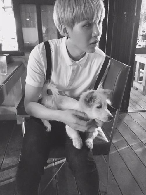 bts-trans:150922 Suga’s tweet강아지와 함께 t.co/HNZvcqvoulTogether with the puppy http:/