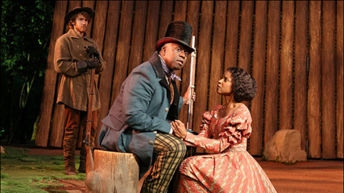 myowndeliverance: Renee Elise Goldsberry as Celia in As You Like It, alongside Lily Rabe and Andre B