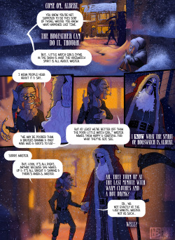 beecher-arts:Here’s a little scene of my favorite bit from The Hogfather by Terry Pratchett!Happy Hogswatch Holidays, everyone!!!