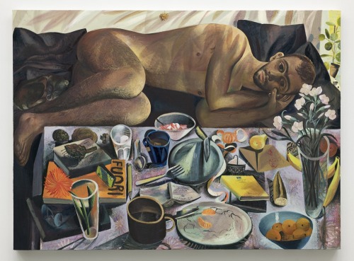 thunderstruck9:Louis Fratino (American, b. 1993), You and your things, 2022. Oil on canvas, 145 x 198 cm.