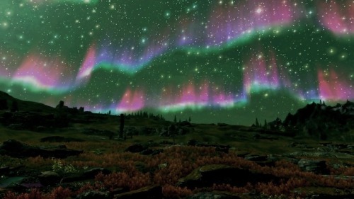 Starry night over the plains of Whiterun