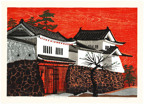 huariqueje: Castle in Red Sunset   -   Takagi Shiro Japanese, 1934-199