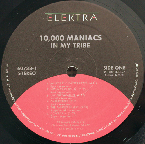 10,000 Maniacs : In My Tribeformat: vinylrelease date: 1987source: my record collection