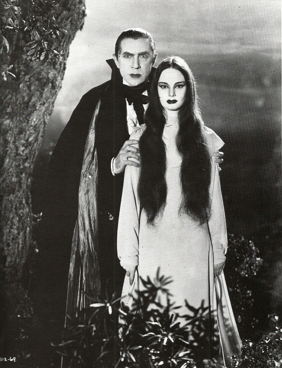 Publicity still for Mark of the Vampire with Bela Lugosi and Carol Borland. From