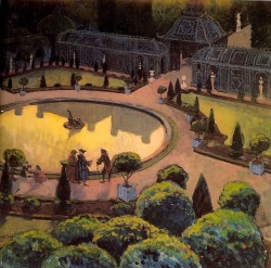 fleurdulys:  Versailles. Greenhouse - Alexandre Benois 1906  Versailles. Greenhouse - Alexandre Benois