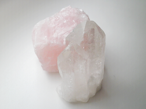 negap0si:Crystal Quartz and Rose Quartz