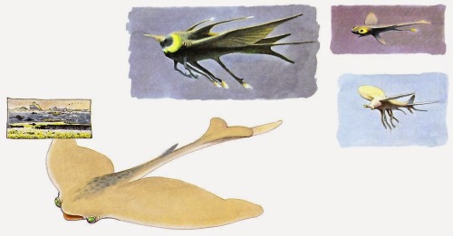 Though these flying creature designs by Ralph McQuarrie weren’t used for The Empire Strikes Back, th